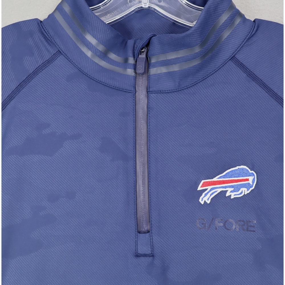 G/Fore Pullover Mens‎ XXL Blue Camo BUFFALO BILLS Quarter Zip Golf Shirt RARE